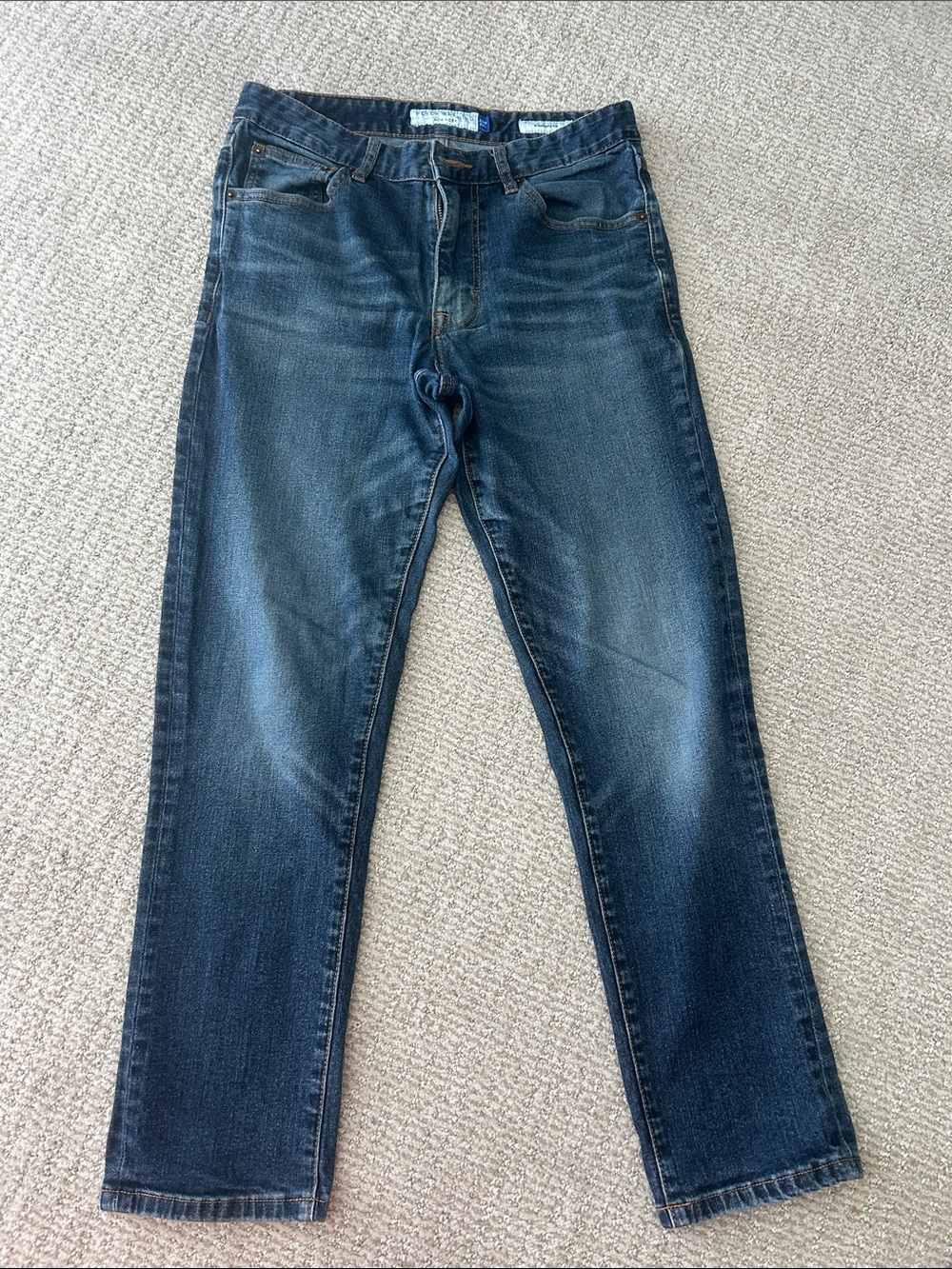 Men's Blue Straight Fit Jeans - Peter Manning